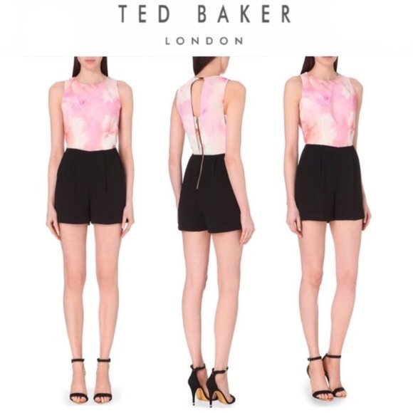 ted baker floral playsuit
